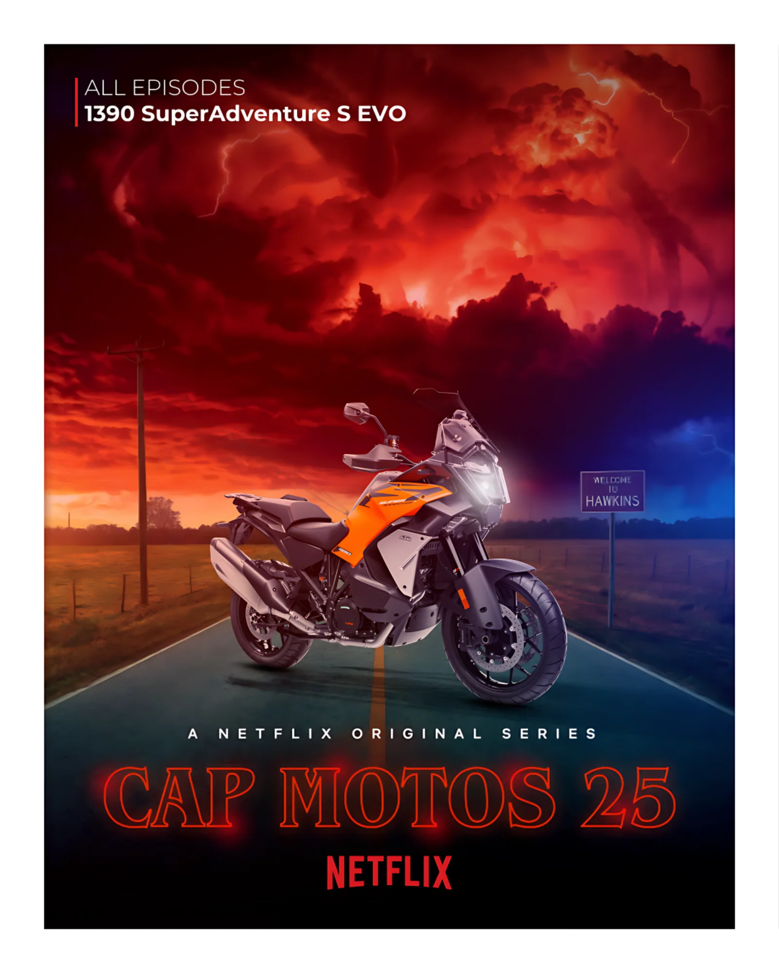 Affiche de communication moto — CAP MOTOS 25 : visuel principal fourni par FAST COM
