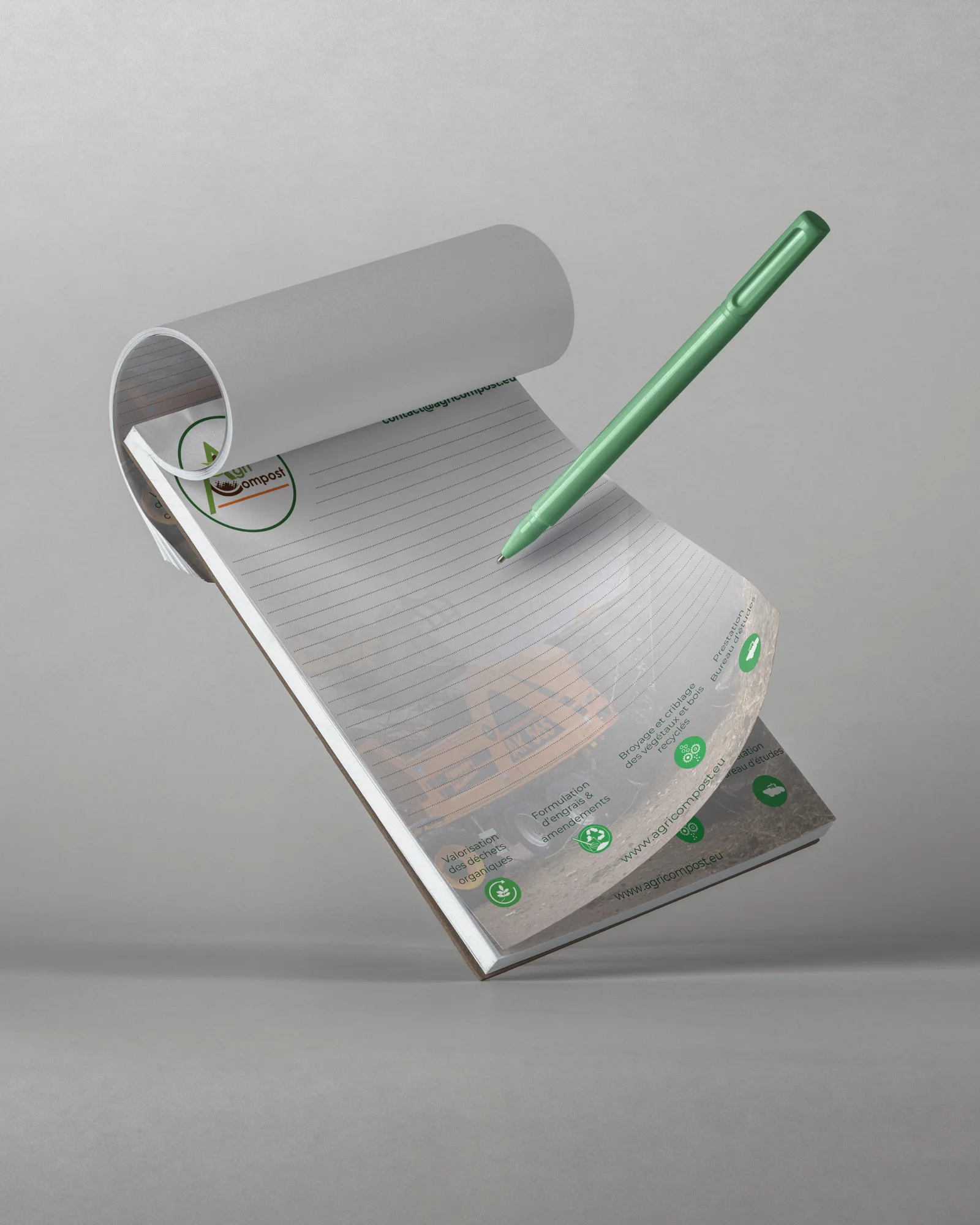 Bloc-notes personnalisé — Groupe Quiclet : visuel principal fourni par FAST COM