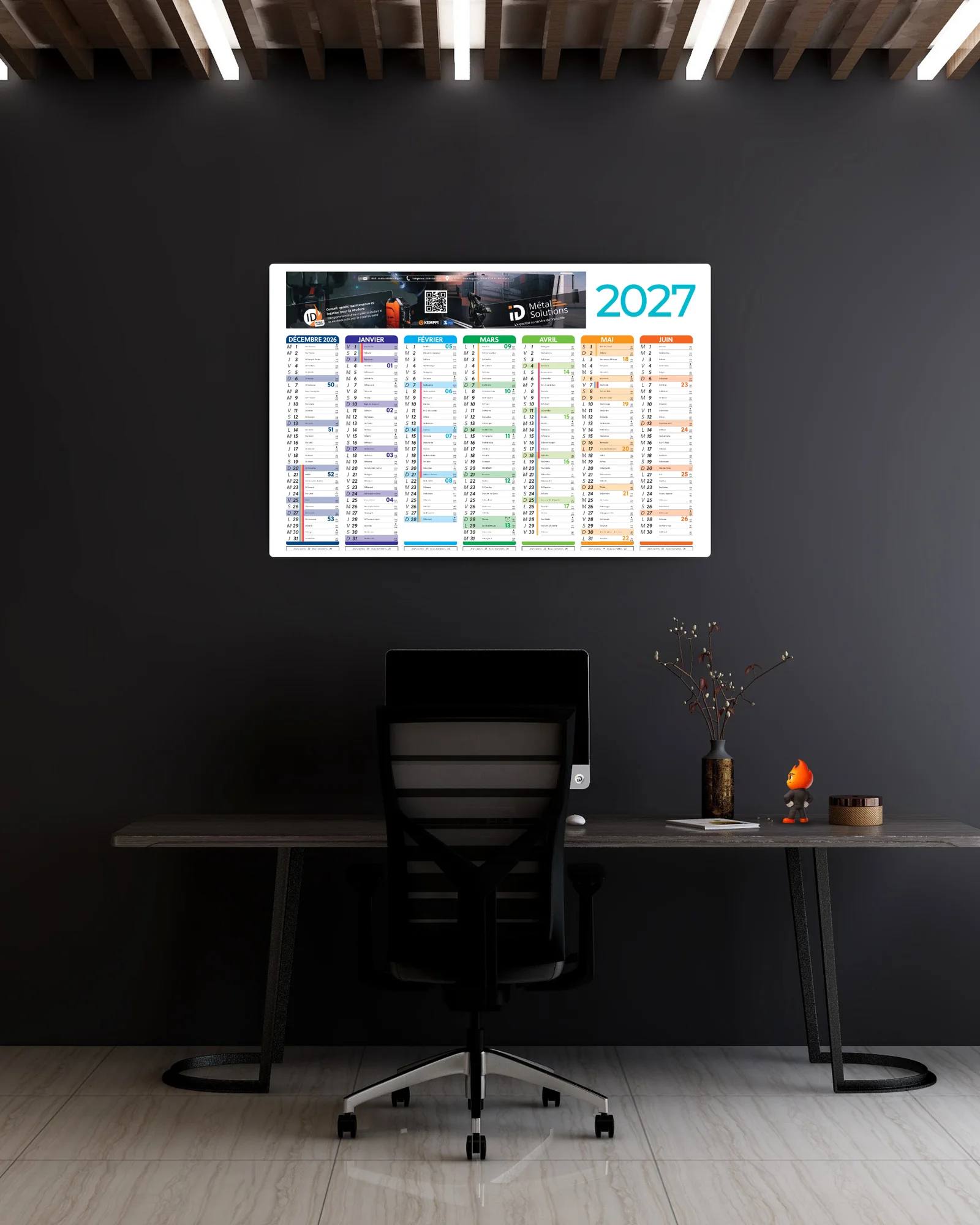 Calendrier personnalisé — ID Soudage : vue 2 fourni par FAST COM