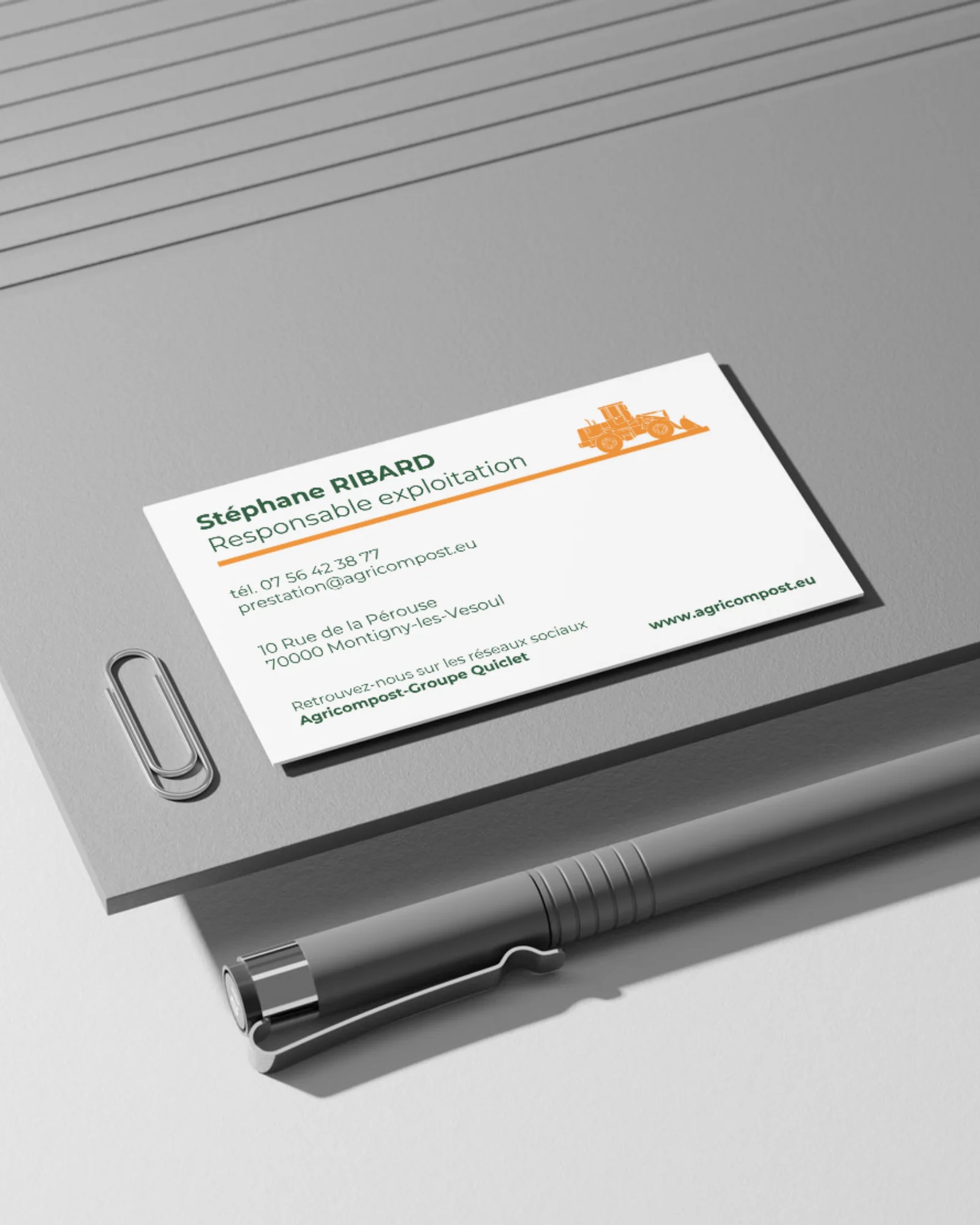 Cartes de visite — Agri Compost 70 : vue 2 fourni par FAST COM