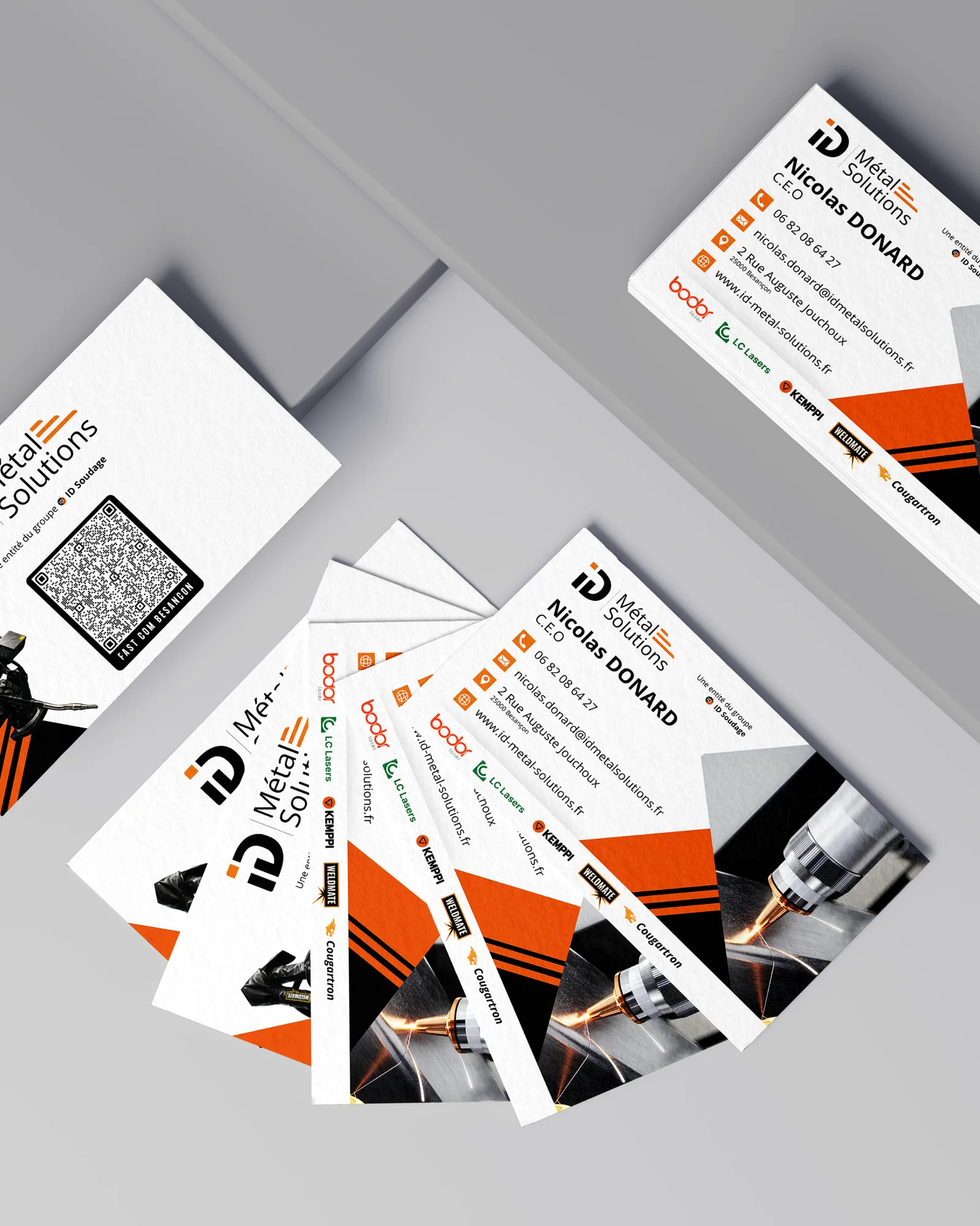 Cartes de visite — ID Métal Solutions : visuel principal fourni par FAST COM