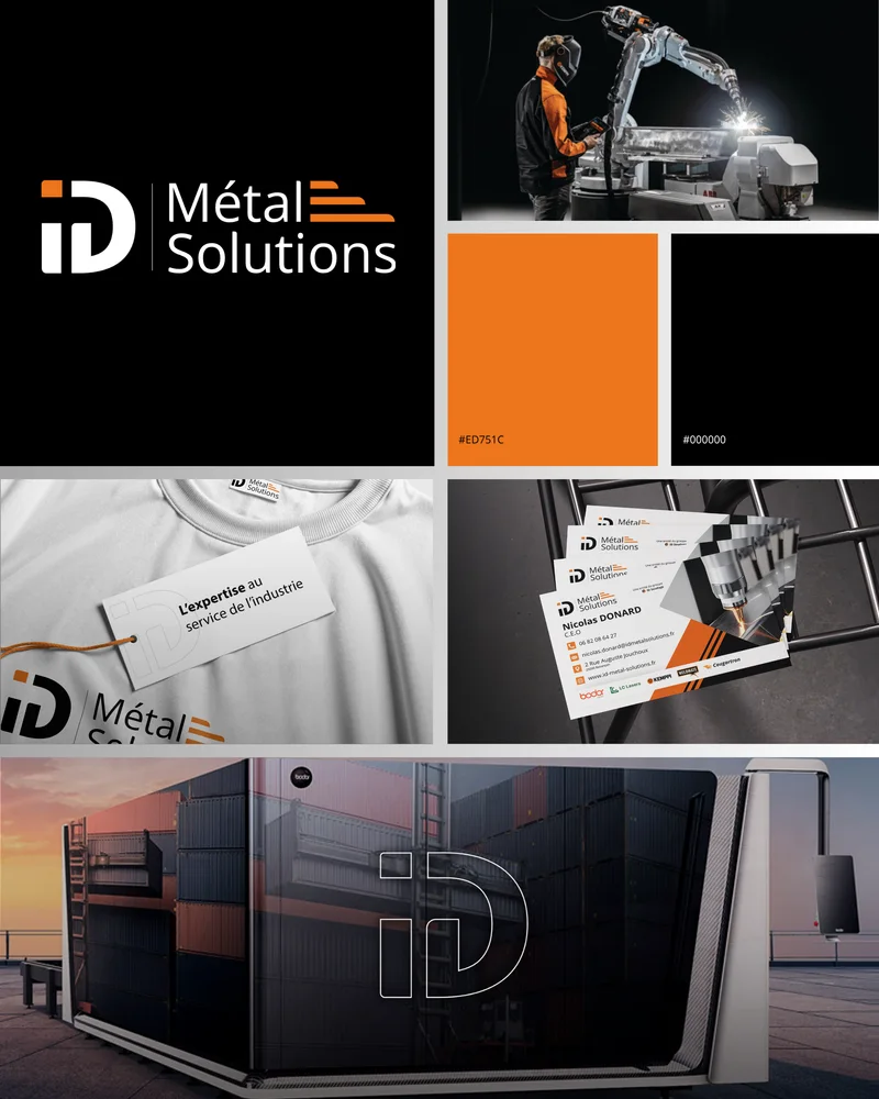 Charte graphique — ID Métal Solutions : visuel principal fourni par FAST COM