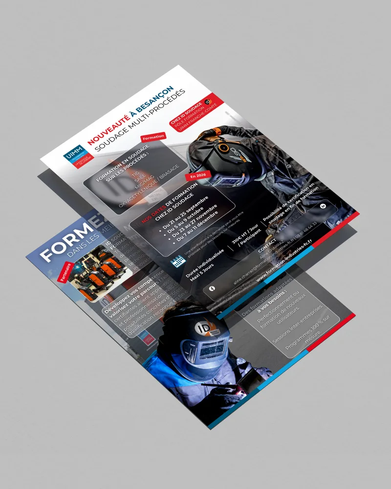 Flyer de formations — UIMM : visuel principal fourni par FAST COM