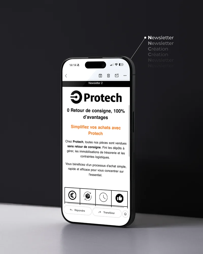 Newsletter — PROTECH Industrie : visuel principal fourni par FAST COM