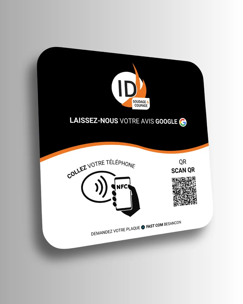 Plaque NFC — ID Soudage : visuel principal fourni par FAST COM
