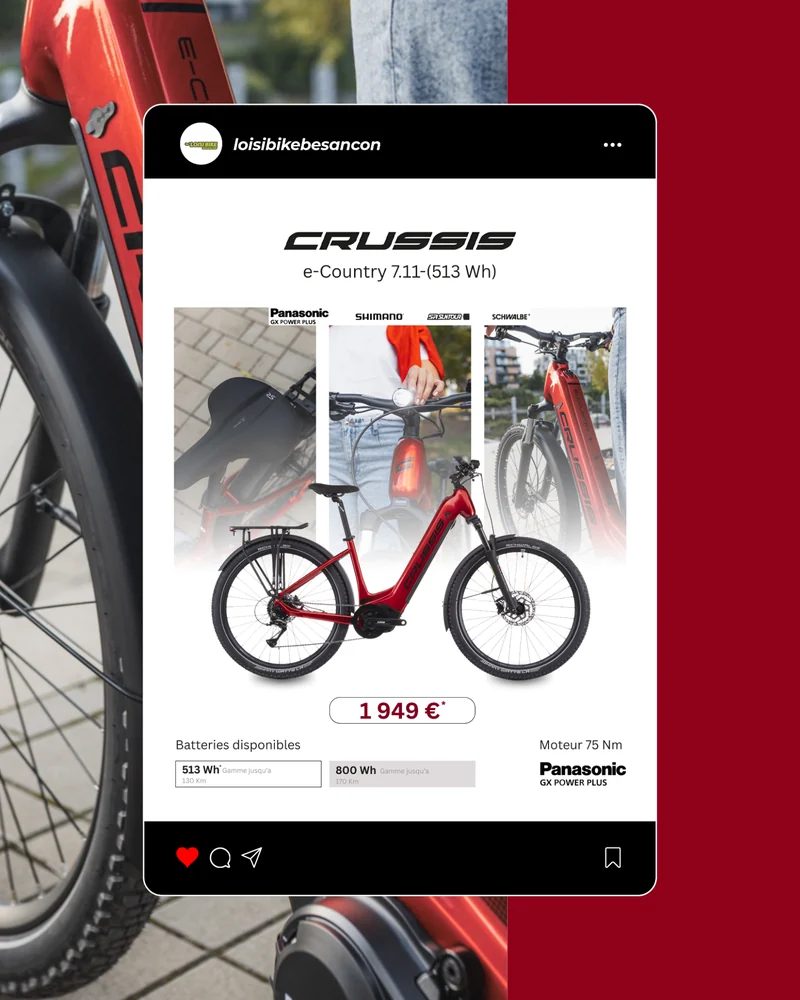 Affiche et visuel produit — LoisiBike Besançon : réalisation FAST COM
