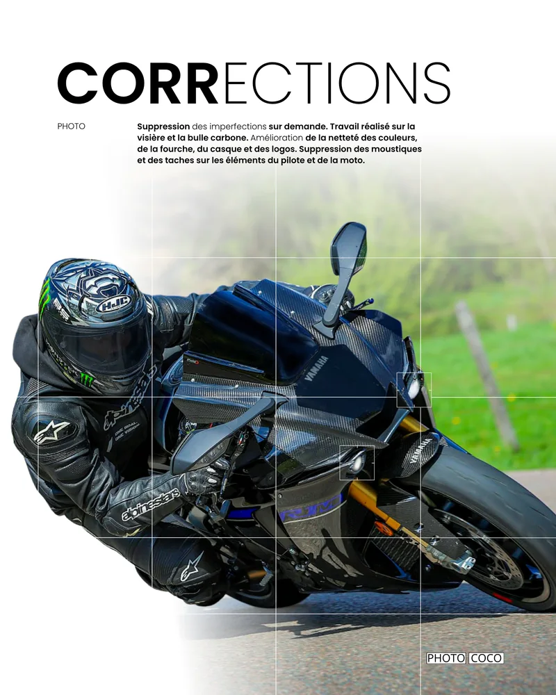 Retouche photographique moto — Client indépendant : visuel principal fourni par FAST COM