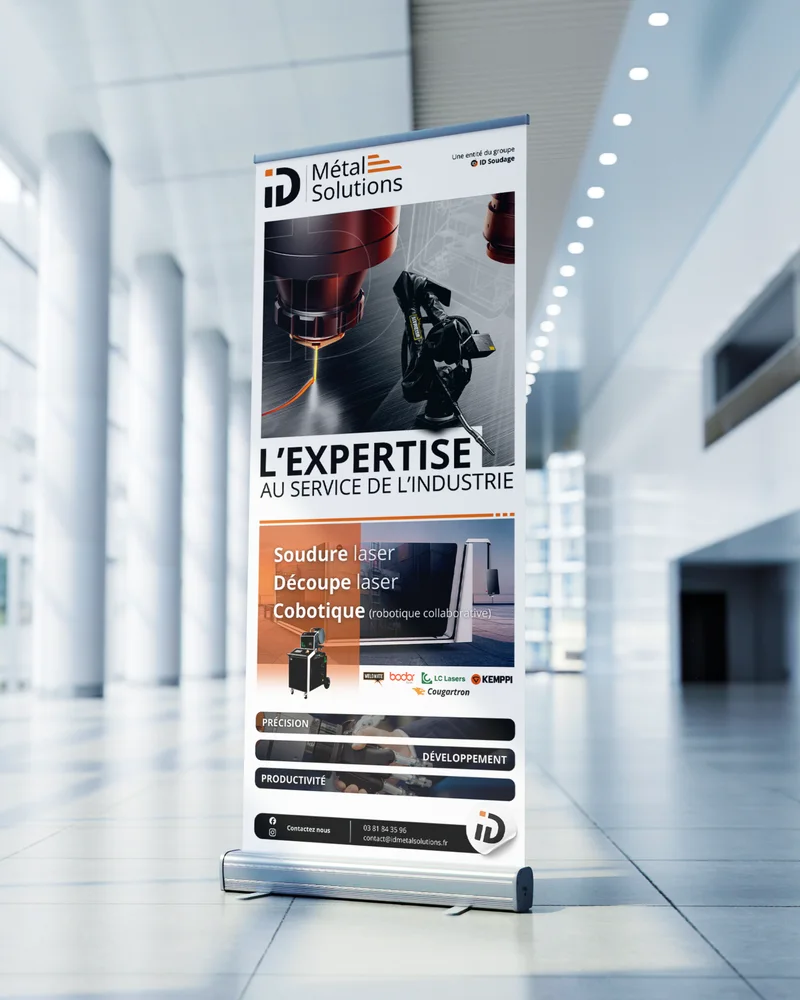 Roll-up — ID Métal Solutions : visuel principal fourni par FAST COM