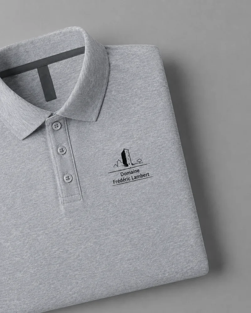 Pulls et polos personnalisés — Domaine Frédéric Lambert : visuel principal fourni par FAST COM
