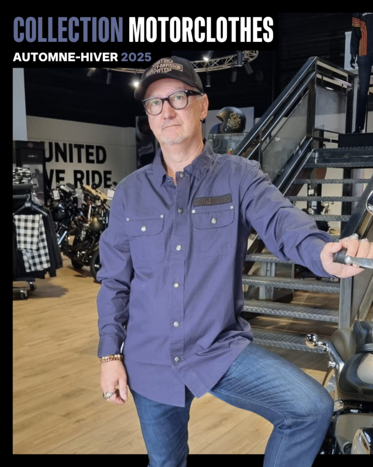 chemise harley davidson bleu