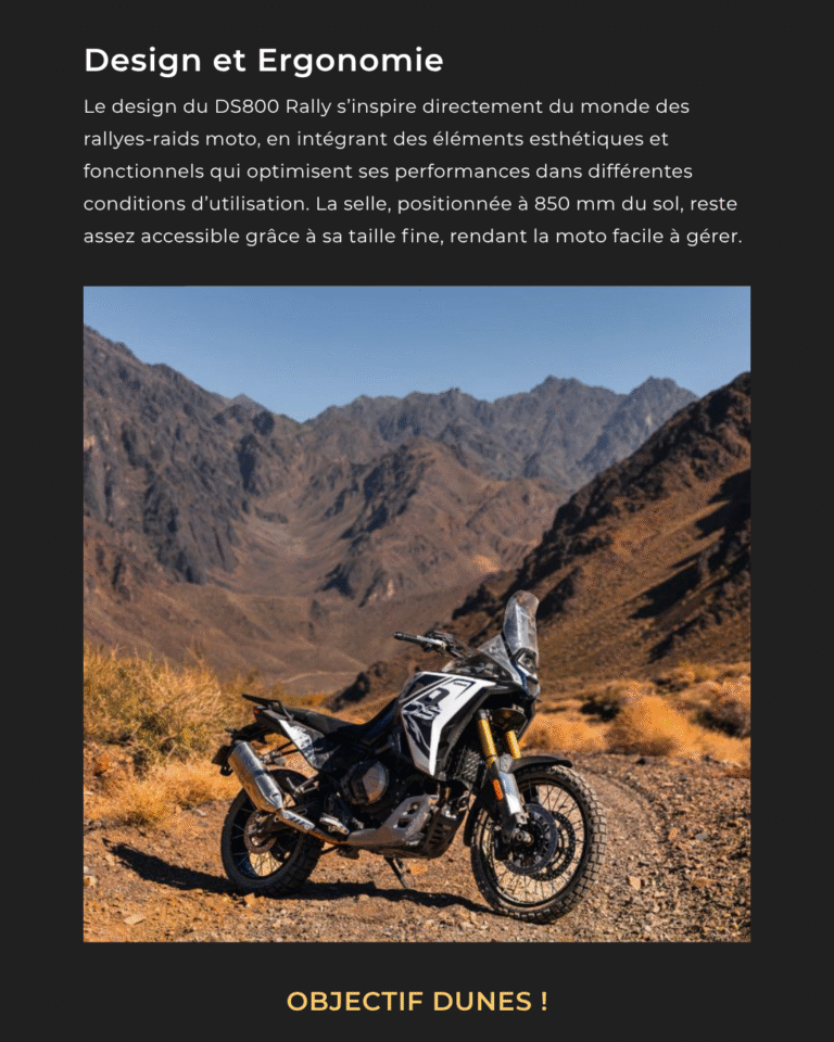 ds800x rally Design et Ergonomie