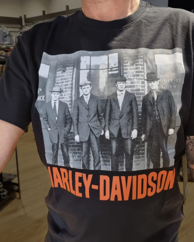 t-shirt harley-davidson noir besancon
